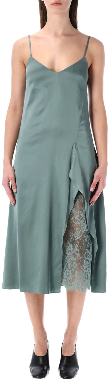Acne Studios Docketta Midi Dress Sage Green Groen
