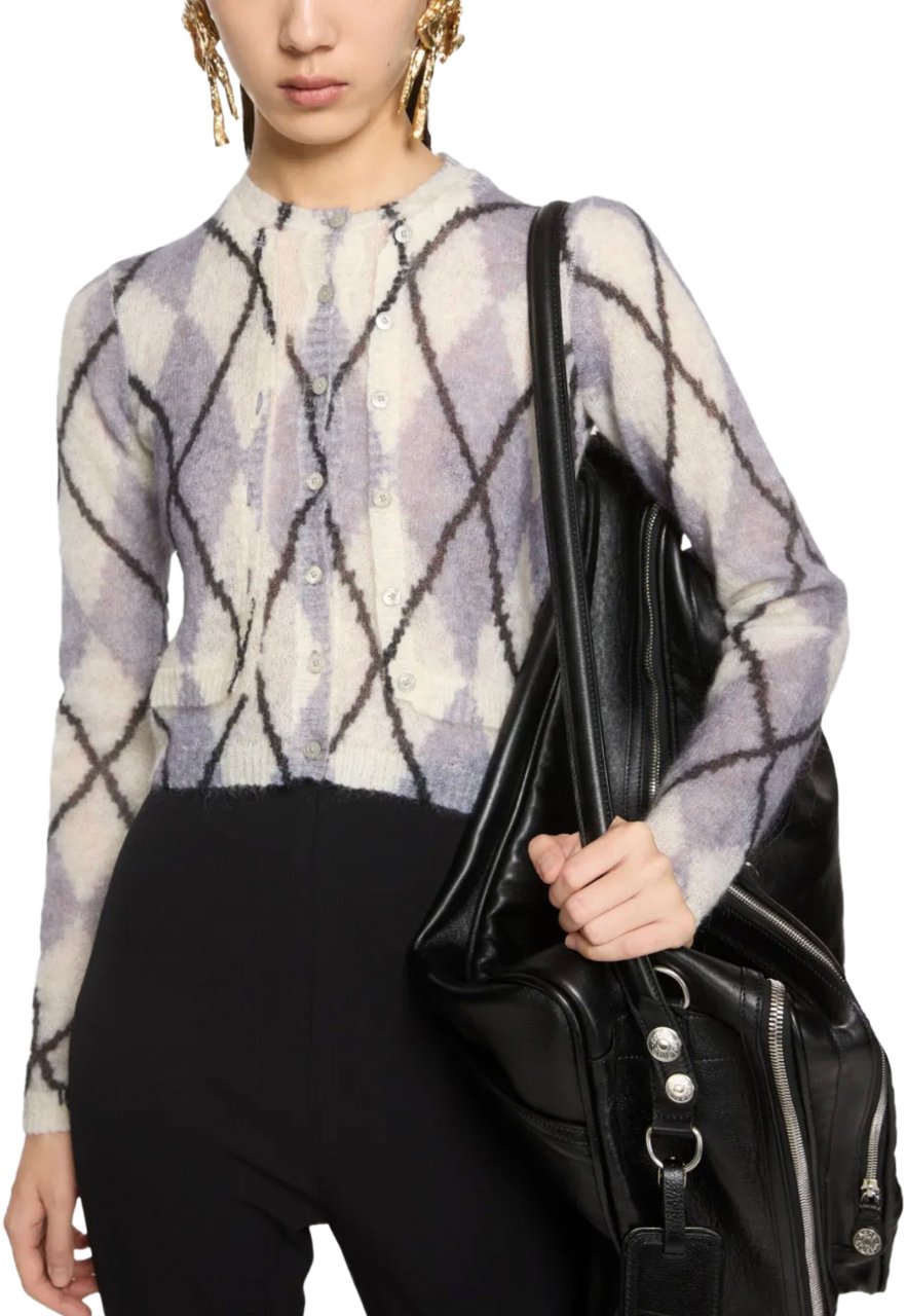 Acne Studios Acne Studios Knitted Top Mauve Grey Grijs