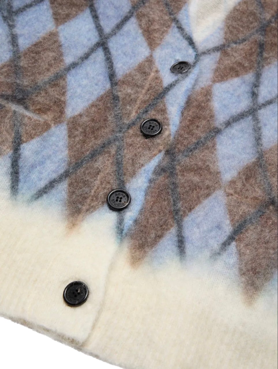 Acne Studios Acne Studios Knitted Cardigan Grey Brown Grijs
