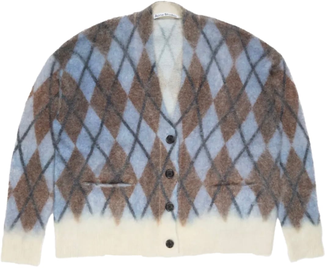 Acne Studios Acne Studios Knitted Cardigan Grey Brown Grijs