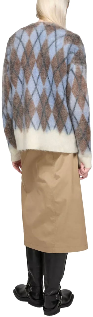 Acne Studios Acne Studios Knitted Cardigan Grey Brown Grijs