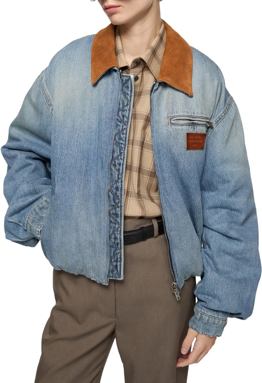 Acne Studios Jacket Mid Blue Blauw