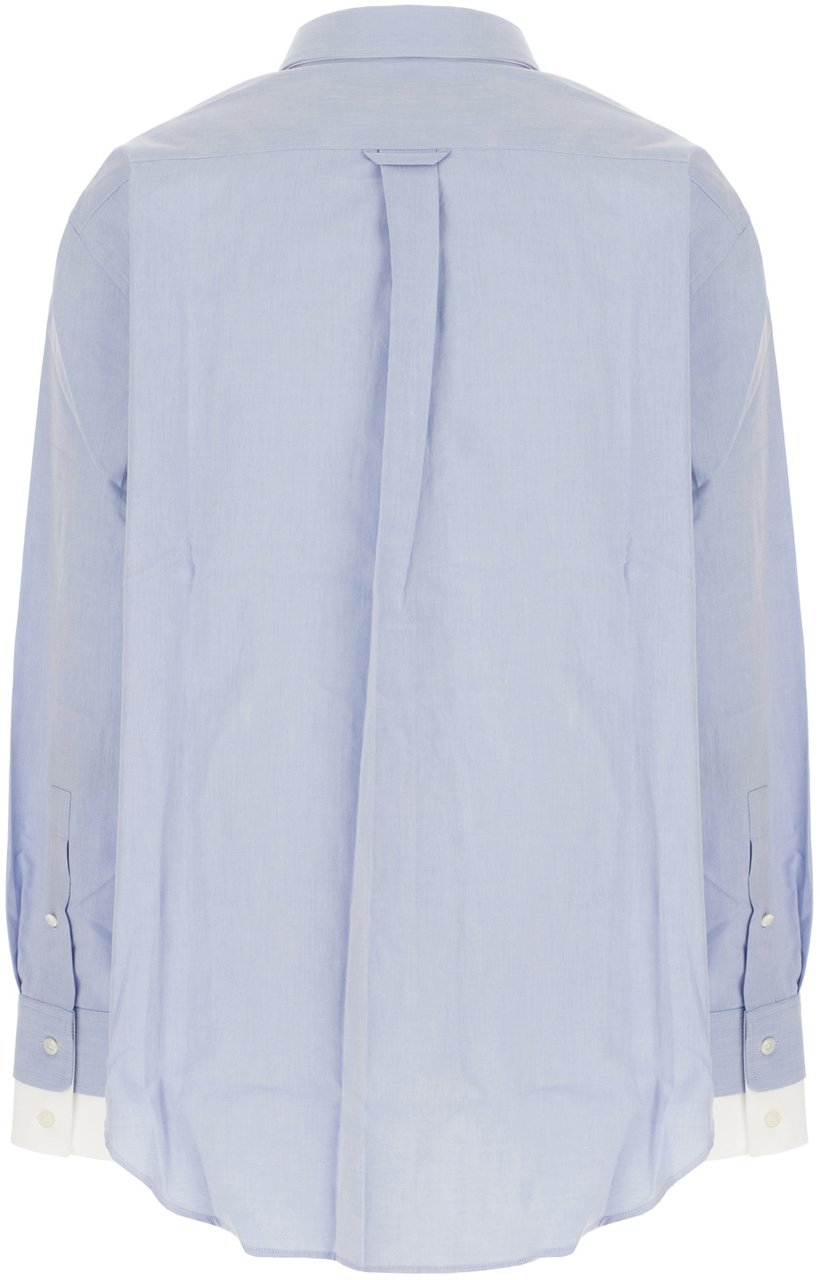 Acne Studios Light blue poplin shirt Lichtblauw