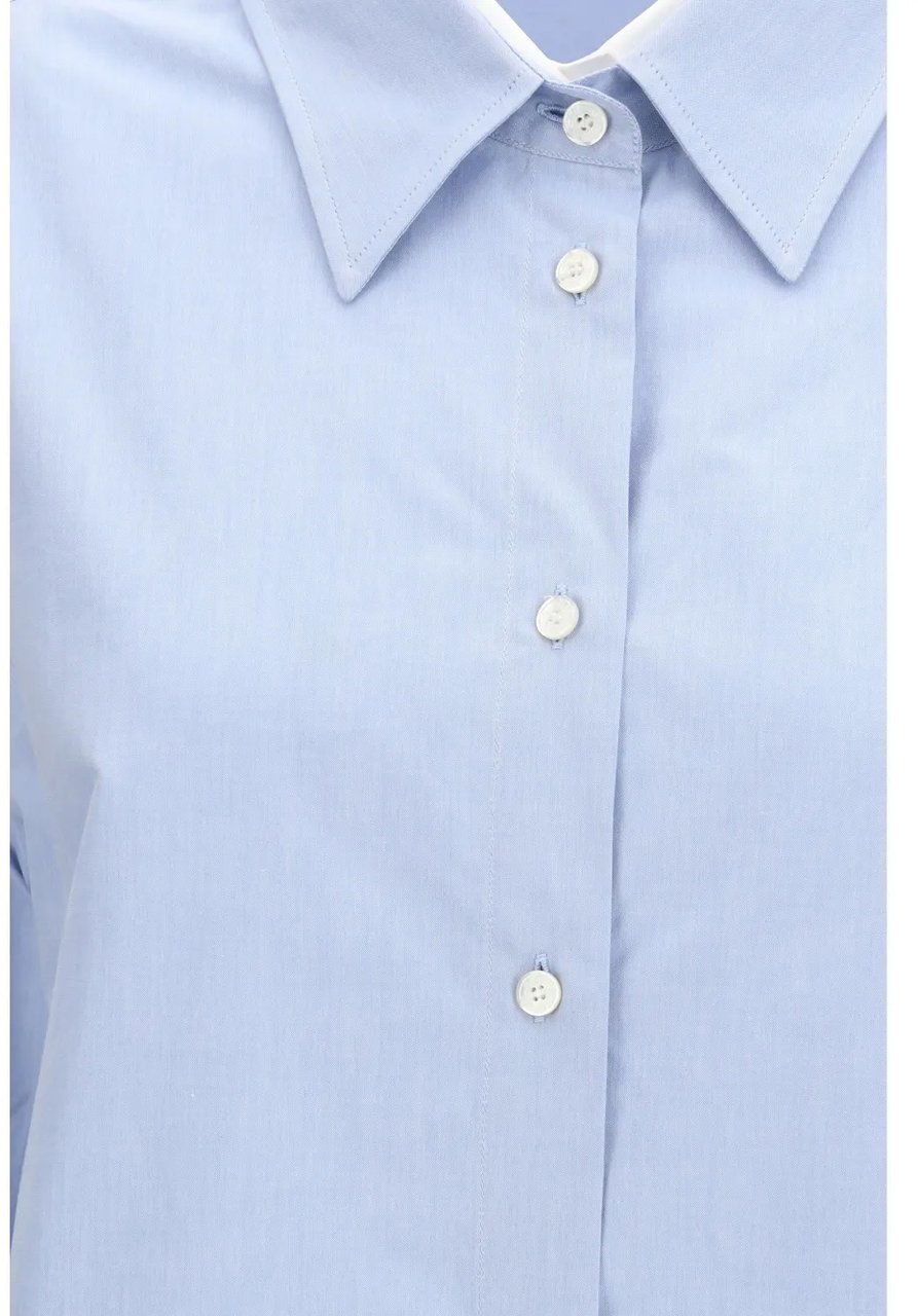 Acne Studios Blouse Light Blue/white Wit