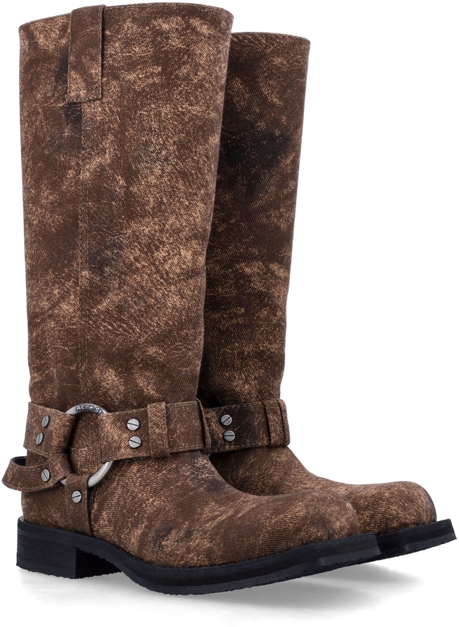 Acne Studios Balius Boot Brushed Leather Rust Brown Bruin