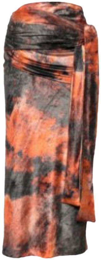 Acne Studios Acne Studios Midi Skirt - Rust Orange Divers