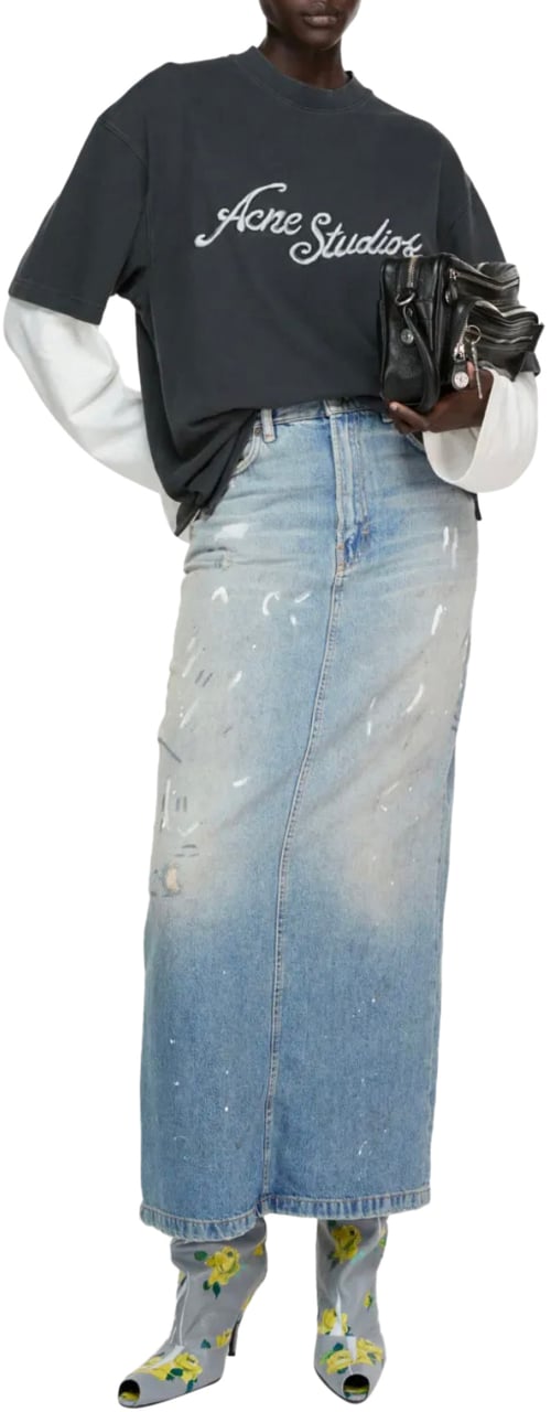 Acne Studios Acne Studios Denim Skirt Light Blue Blauw