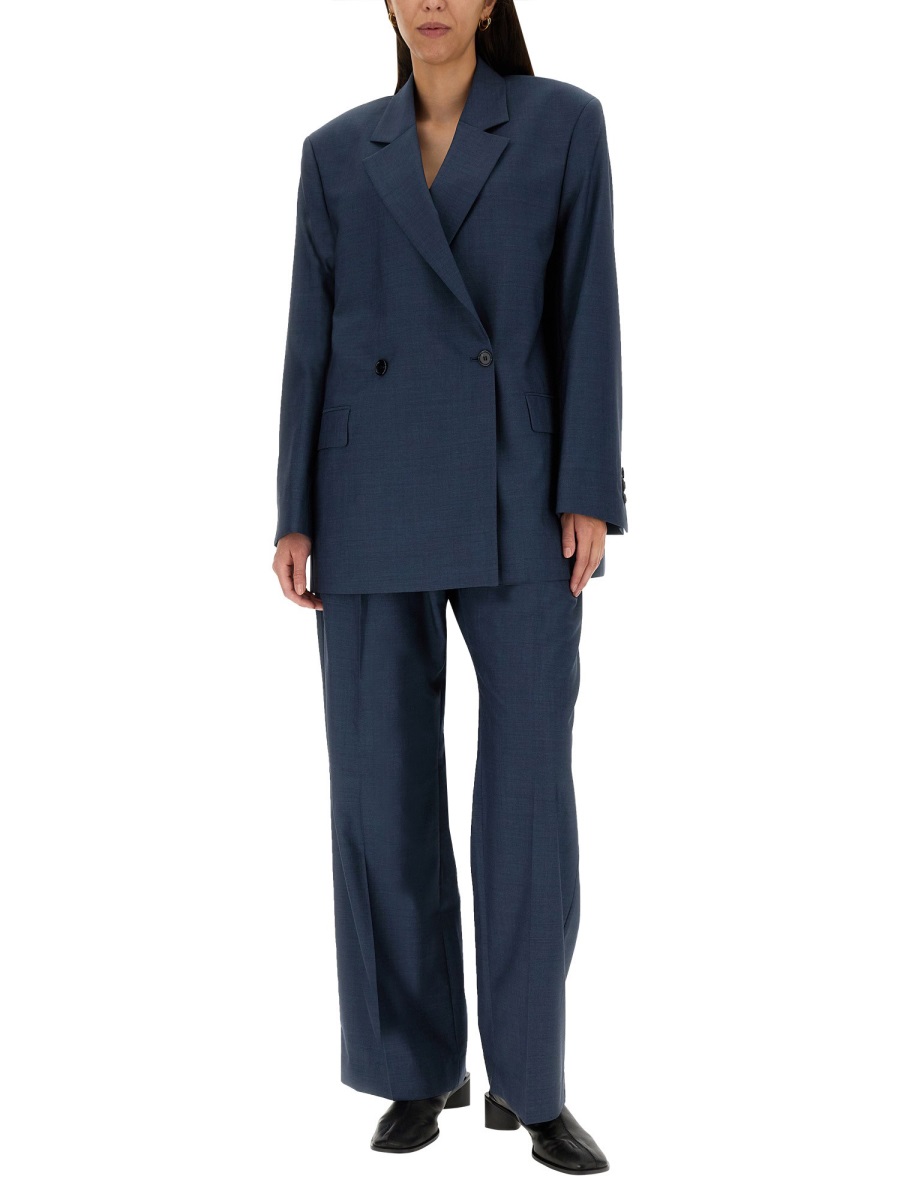 Acne Studios Structured Oversized Wool Jacket Zwart