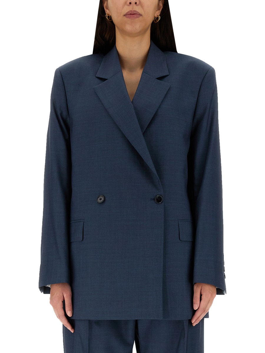 Acne Studios Structured Oversized Wool Jacket Zwart
