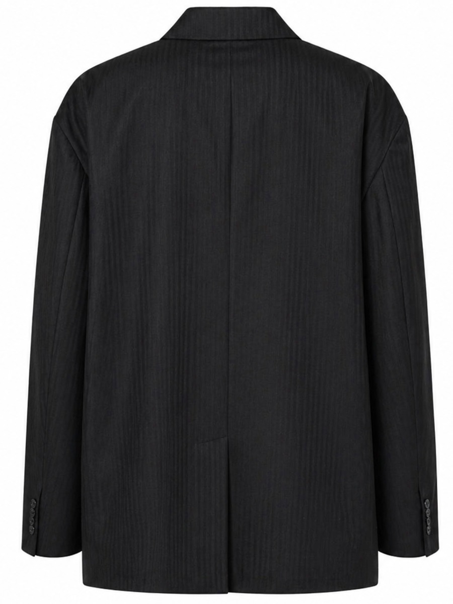 Acne Studios Deconstructed Jacket With Button Closure Zwart