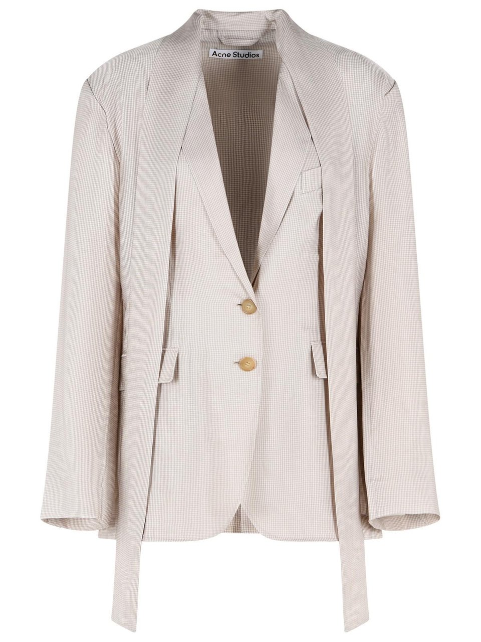 Acne Studios Blazer In Cupro Beige Wit
