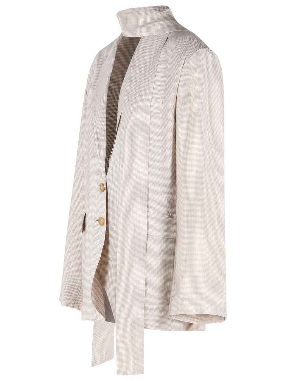 Acne Studios Blazer In Cupro Beige Wit