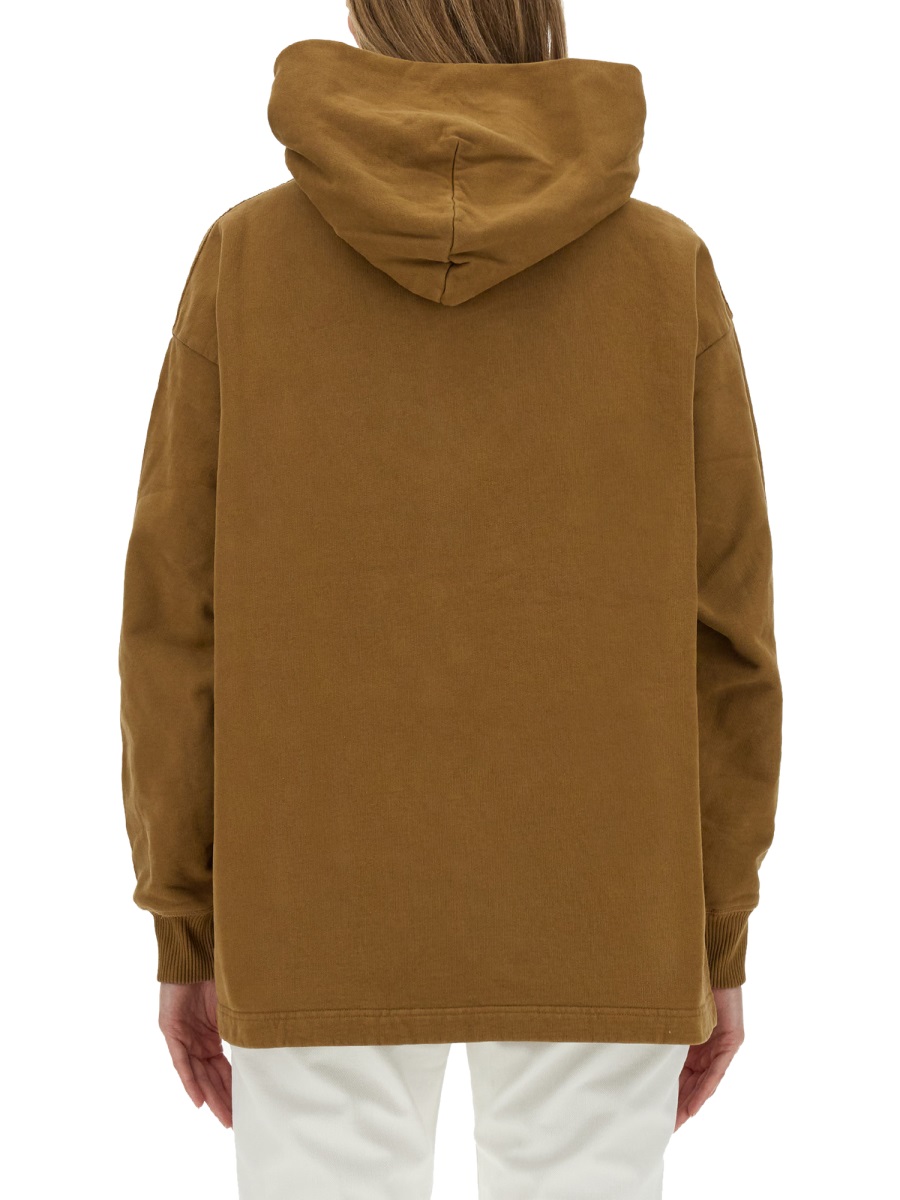 Acne Studios Relaxed-Fit Brown Sweatshirt With Subtle Logo Bruin