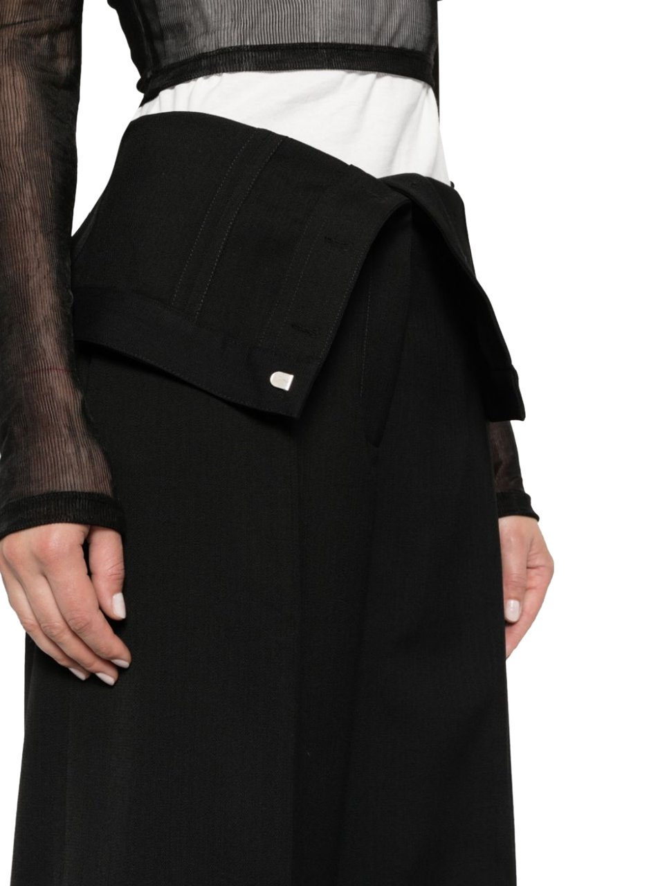 Acne Studios Acne Studios Overlap Pants - Black Zwart