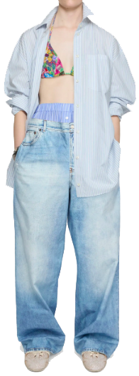 Acne Studios Trousers Light Blue Blauw