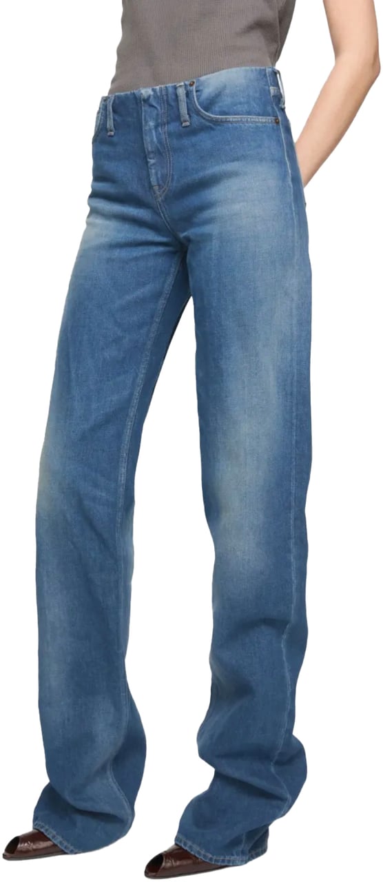 Acne Studios Acne Studios Jeans Mid Blue Blauw