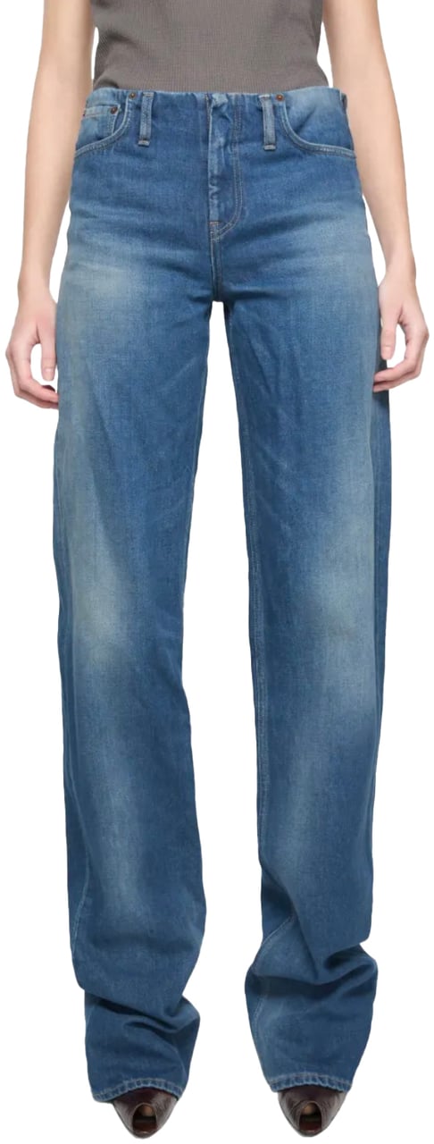Acne Studios Acne Studios Jeans Mid Blue Blauw