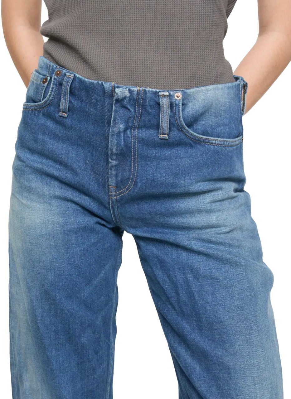 Acne Studios Acne Studios Jeans Mid Blue Blauw