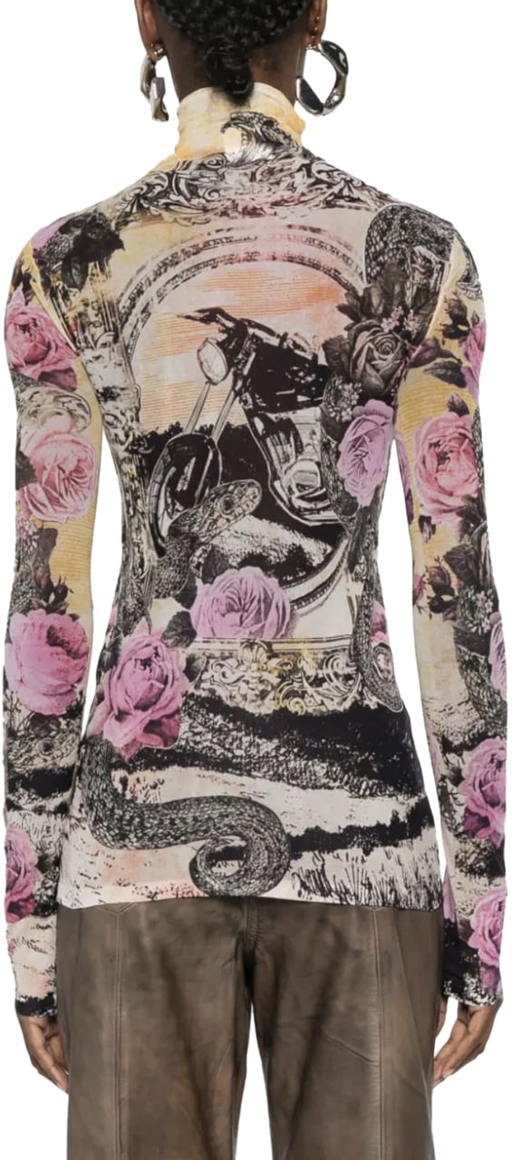 Acne Studios Acne Studios Long Sleeve Shirt - Pink Multicolor Divers