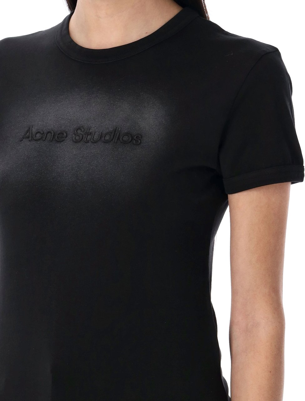 Acne Studios Etza Tshirt Faded Black Zwart