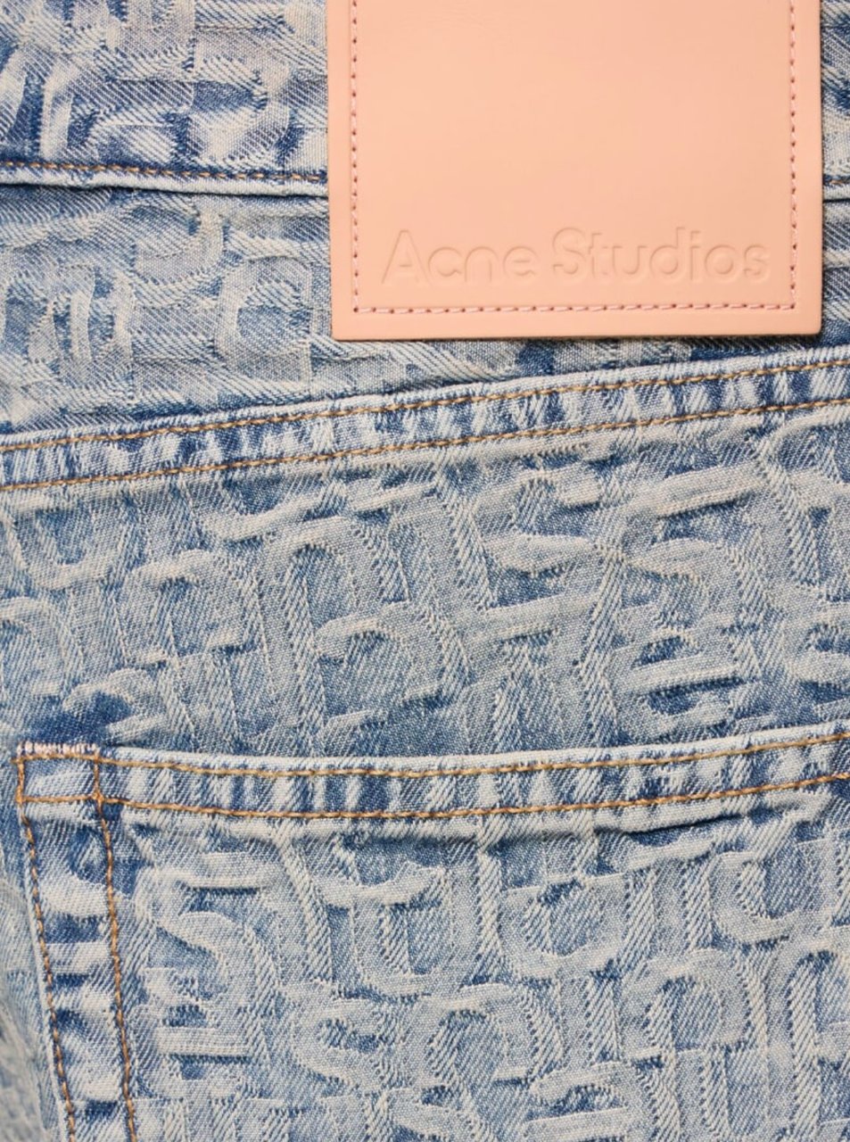 Acne Studios Acne Studios Monogram Jeans - Blue/beige Beige
