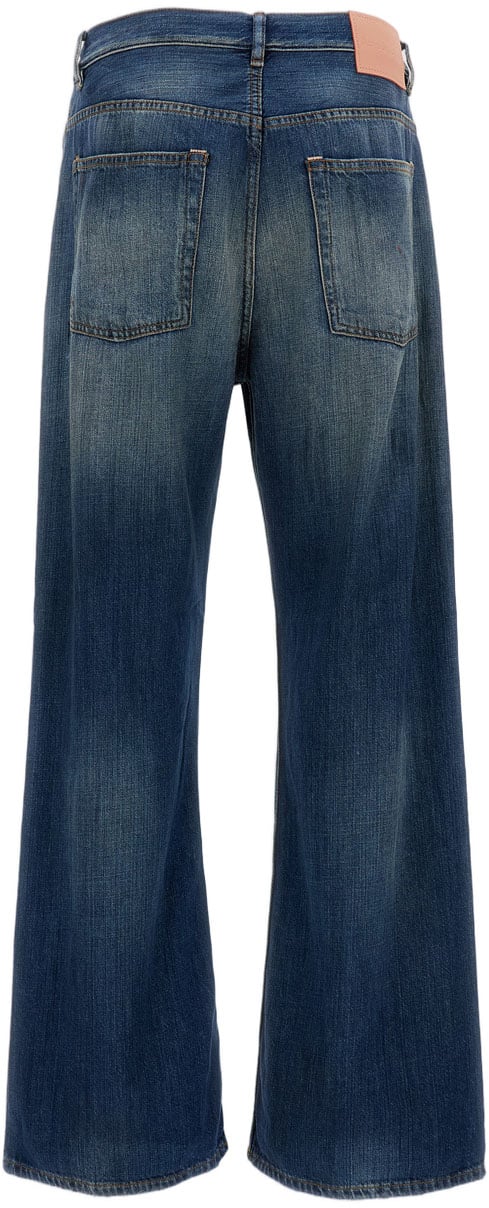 Acne Studios Straight-Leg Blue Denim Jeans With Classic Five-Pocket Design Blauw