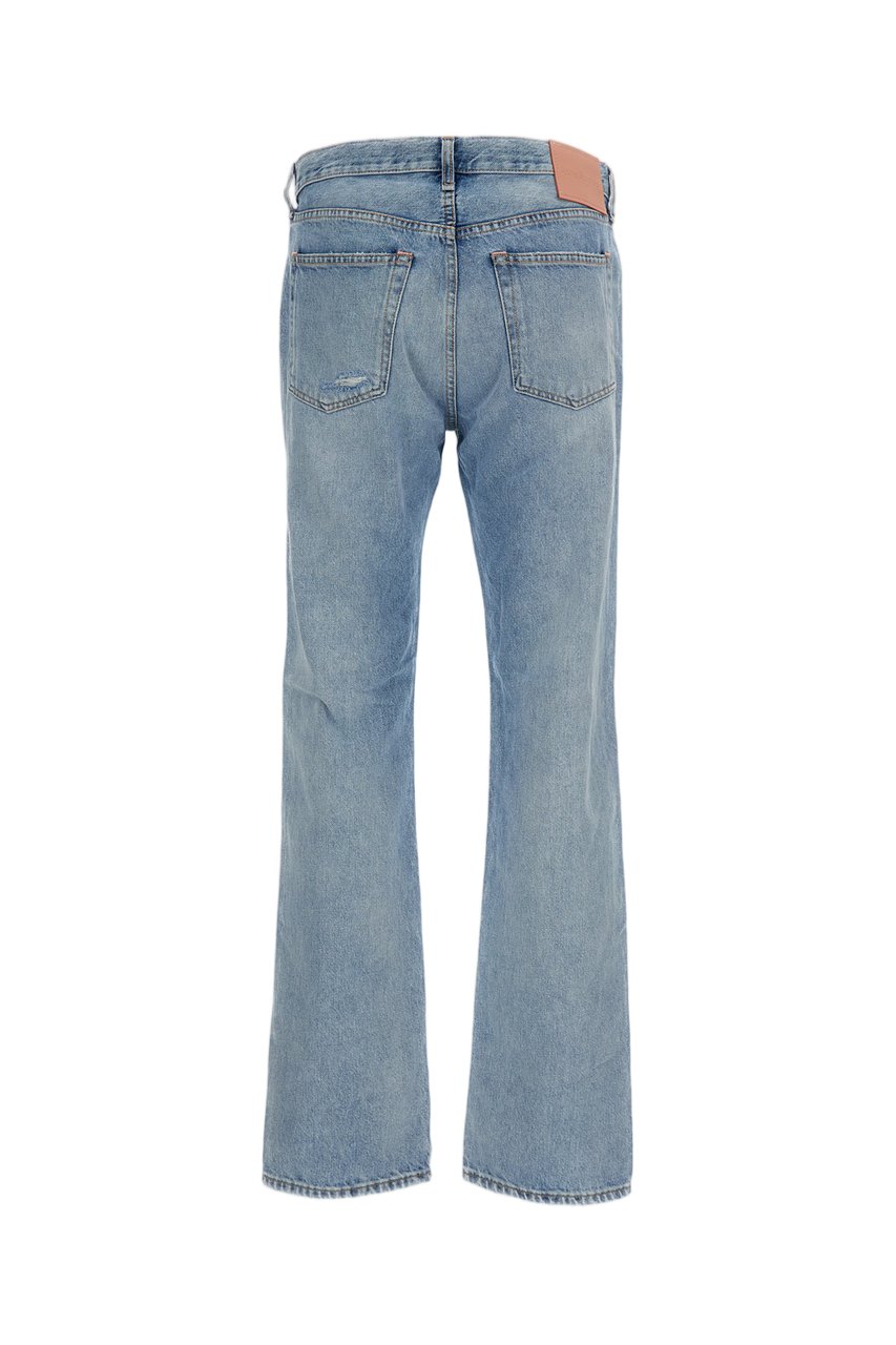Acne Studios Sky Blue Relaxed Fit Distressed Jeans Blauw