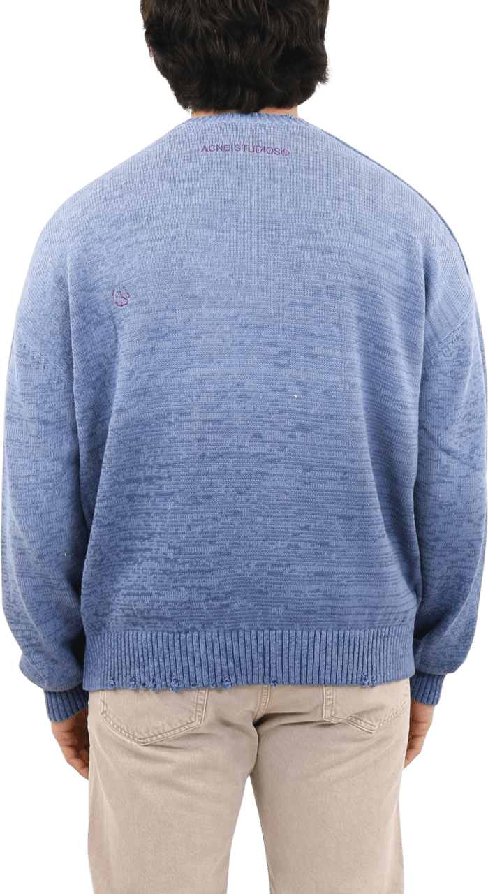 Acne Studios Heren Knitted Crewneck Jumper Blauw Blauw