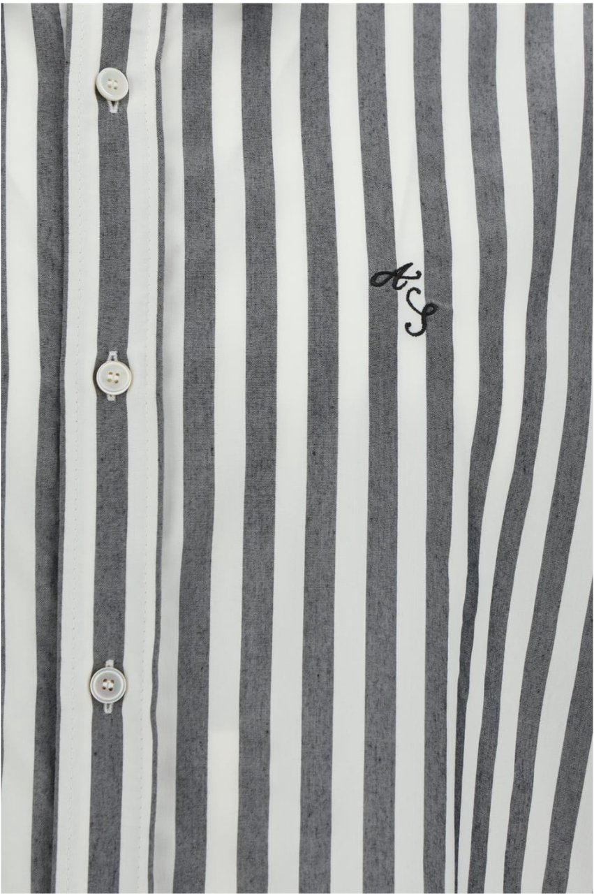 Acne Studios Acne Studios Short Sleeve Shirt - Black/white Wit