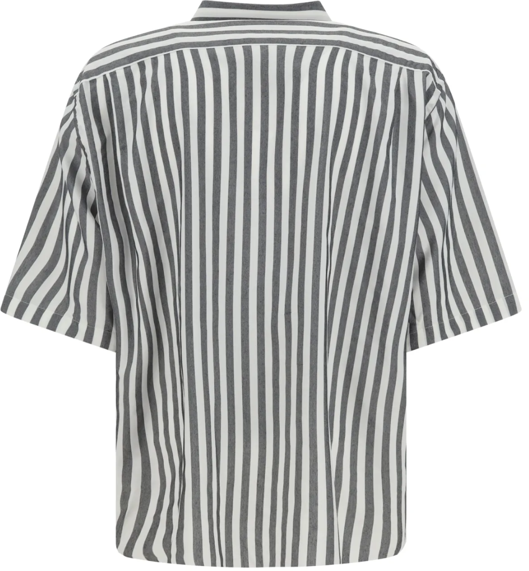 Acne Studios Acne Studios Short Sleeve Shirt - Black/white Wit