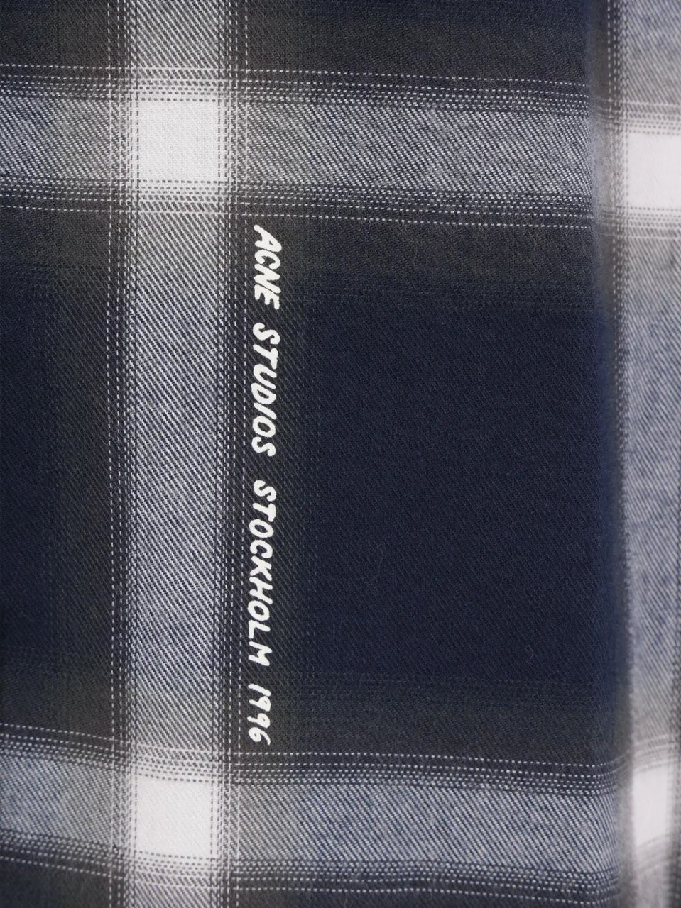 Acne Studios Shirt Navy Multi Blauw