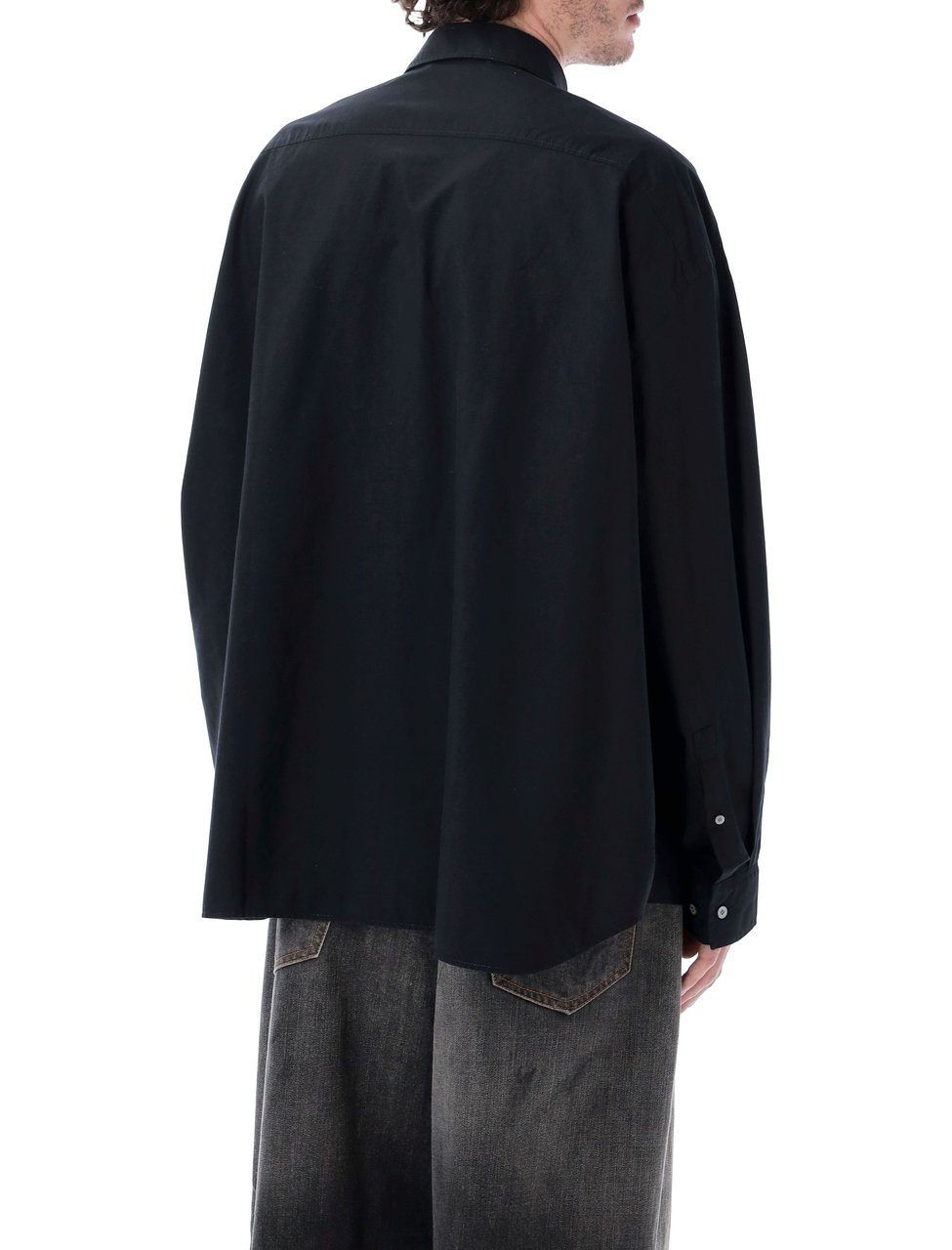 Acne Studios Soffia Over Shirt Black Grey Zwart