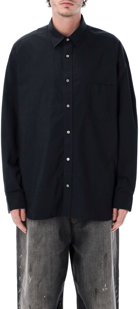 Acne Studios Soffia Over Shirt Black Grey Zwart