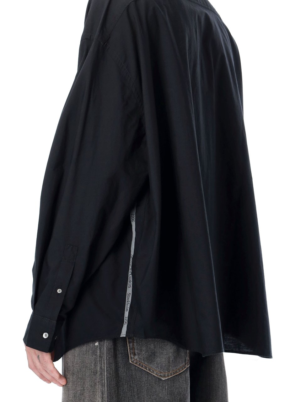 Acne Studios Soffia Over Shirt Black Grey Zwart