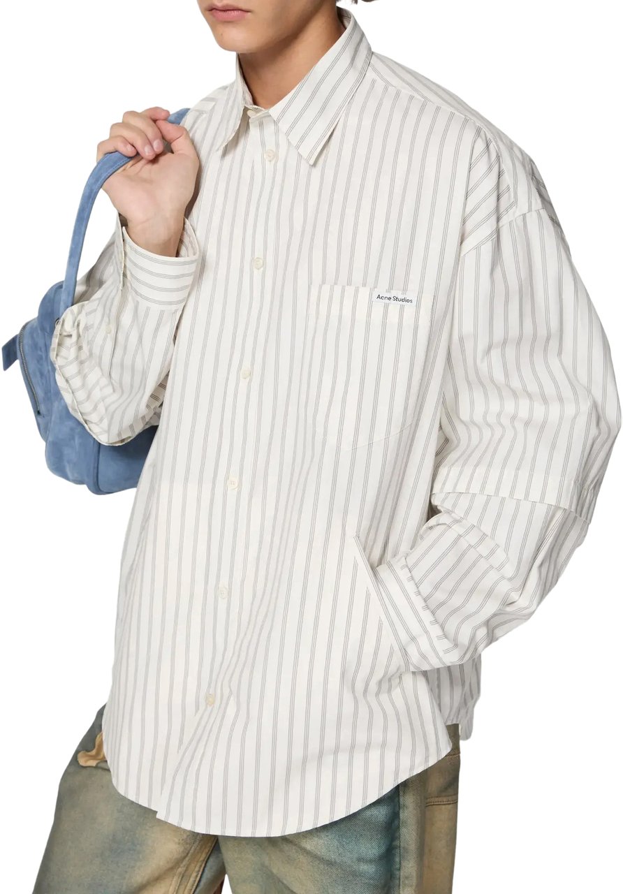 Acne Studios Shirt Off White/grey Wit