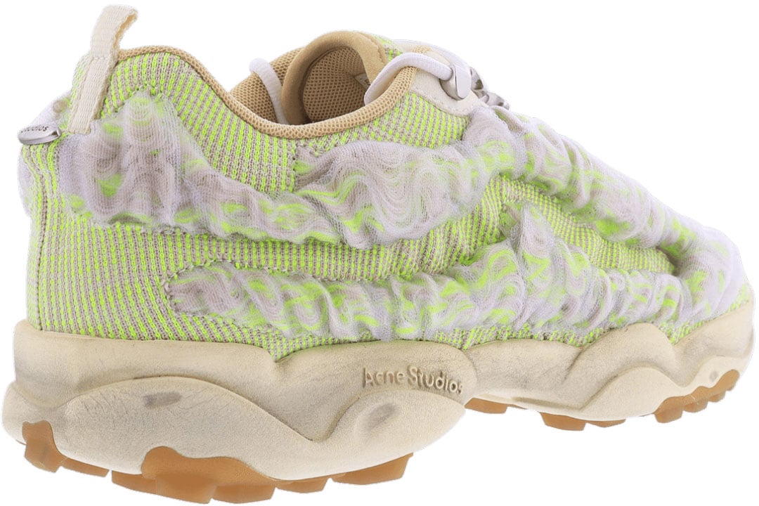 Acne Studios Heren Bubba Sneaker Wit/Geel Wit
