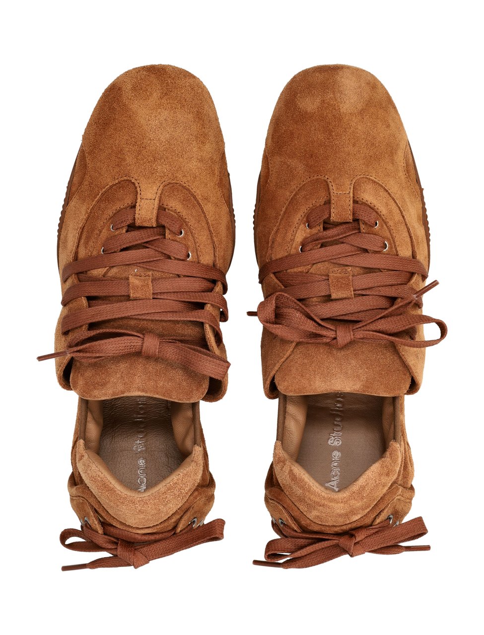 Acne Studios Acne Studios suede leather sneakers Bruin
