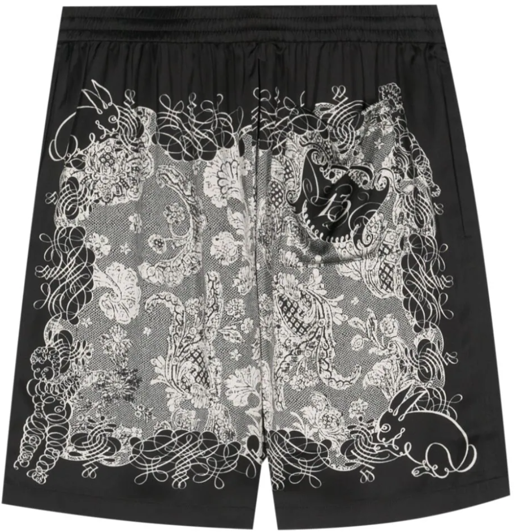 Acne Studios Acne Studios Bunny Shorts - Black/ecru Zwart
