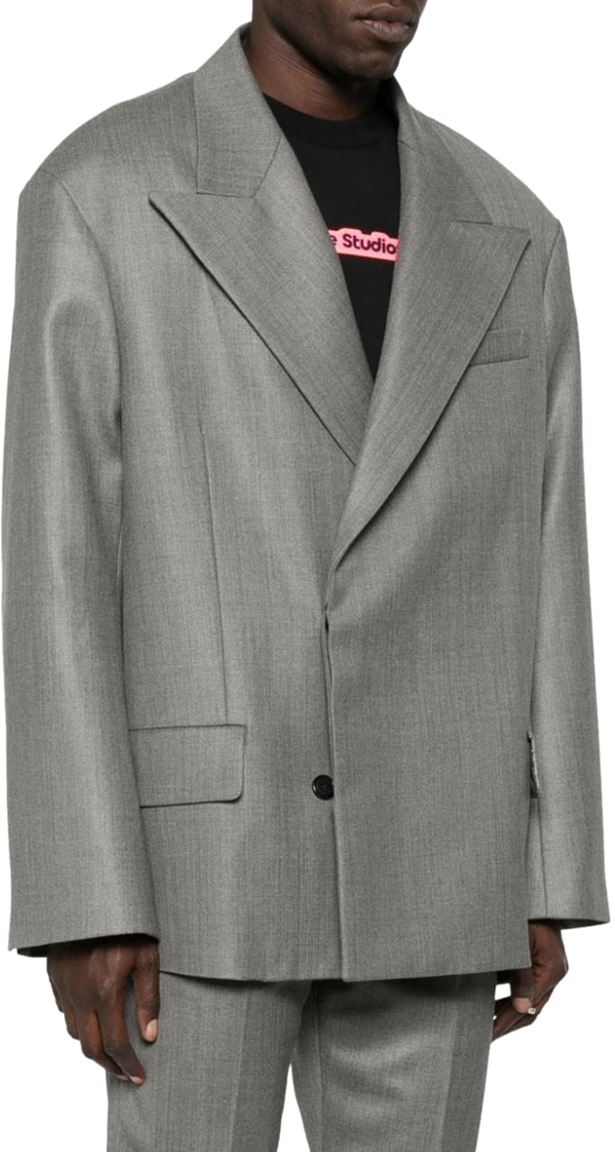 Acne Studios Suit Jacket Vintage Grey Melange Grijs