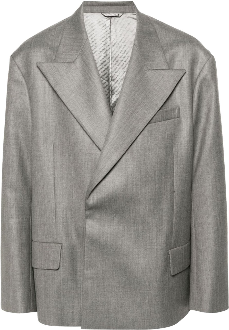 Acne Studios Suit Jacket Vintage Grey Melange Grijs