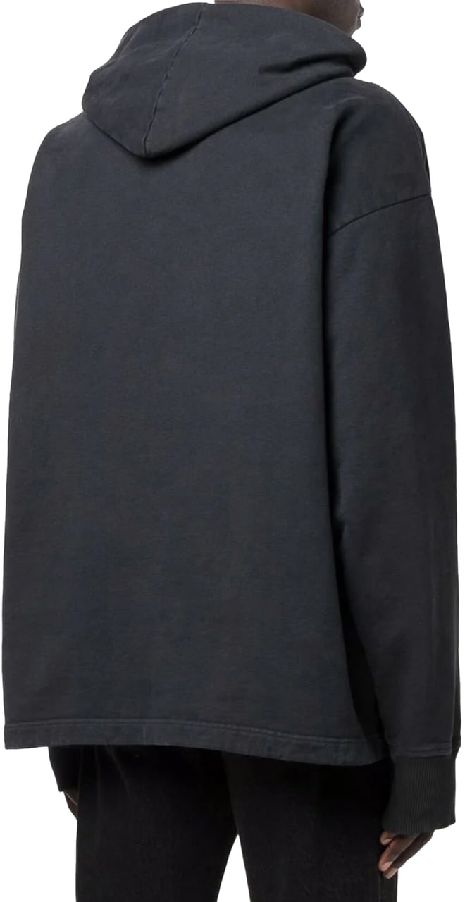 Acne Studios Franklin Stamp Logo Oversize Hoodie Zwart