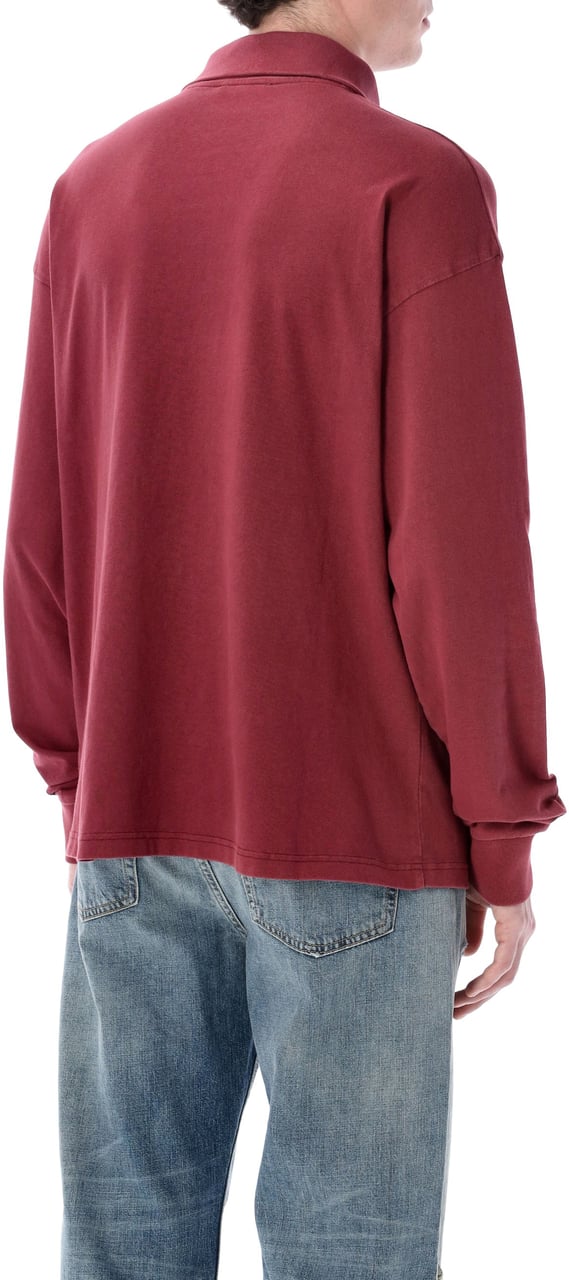 Acne Studios Fout Half Zip Maroon Red Maroon