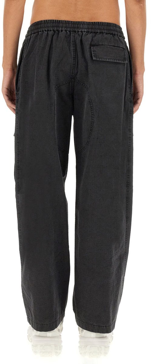 Acne Studios Relaxed Fit Cargo Pants With Flap Pockets Zwart