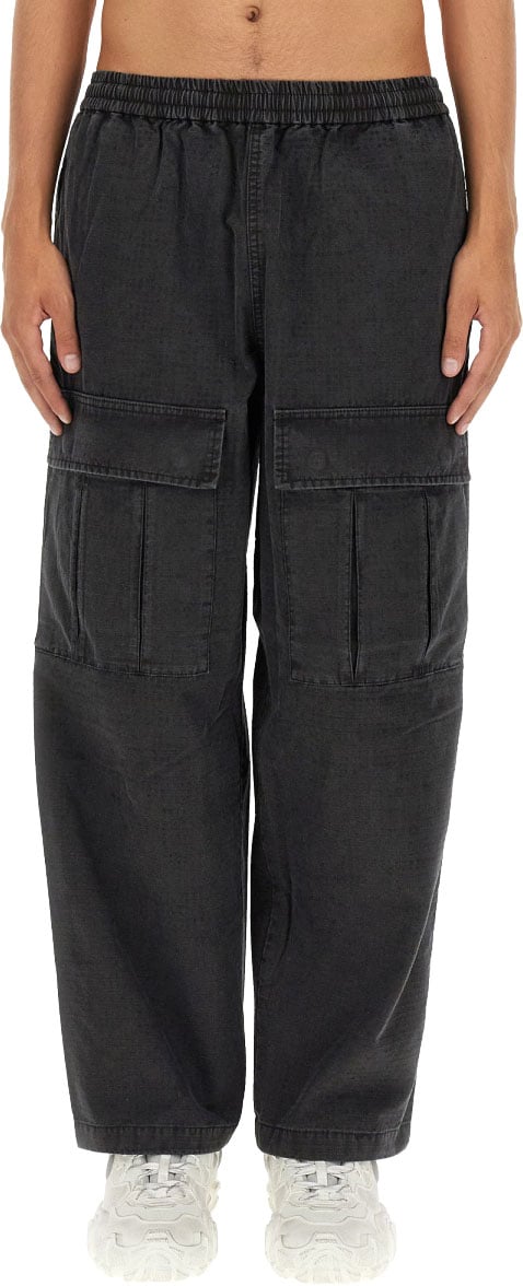 Acne Studios Relaxed Fit Cargo Pants With Flap Pockets Zwart