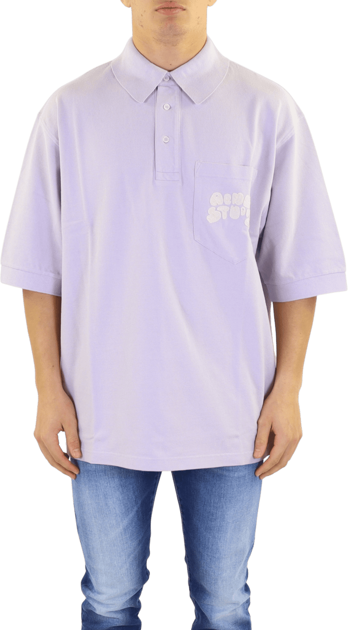 Acne Studios Heren Bubbly Logo on Pocket Paars Geel