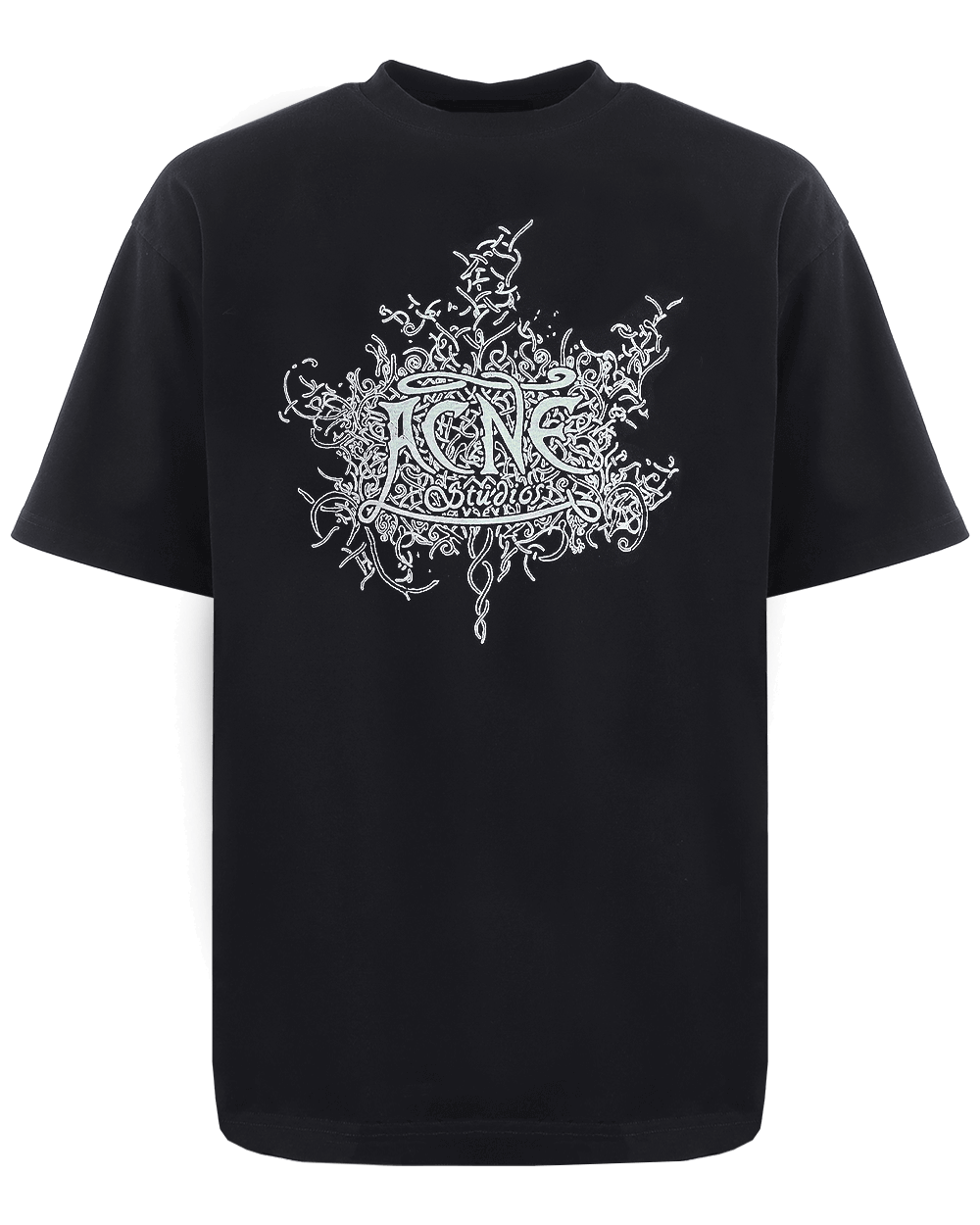 Acne Studios Heren Glow in the Dark Logo Zwart Zwart