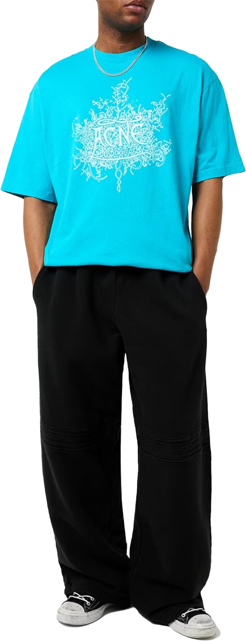Acne Studios Extorr Devil Logo T-shirt Blauw