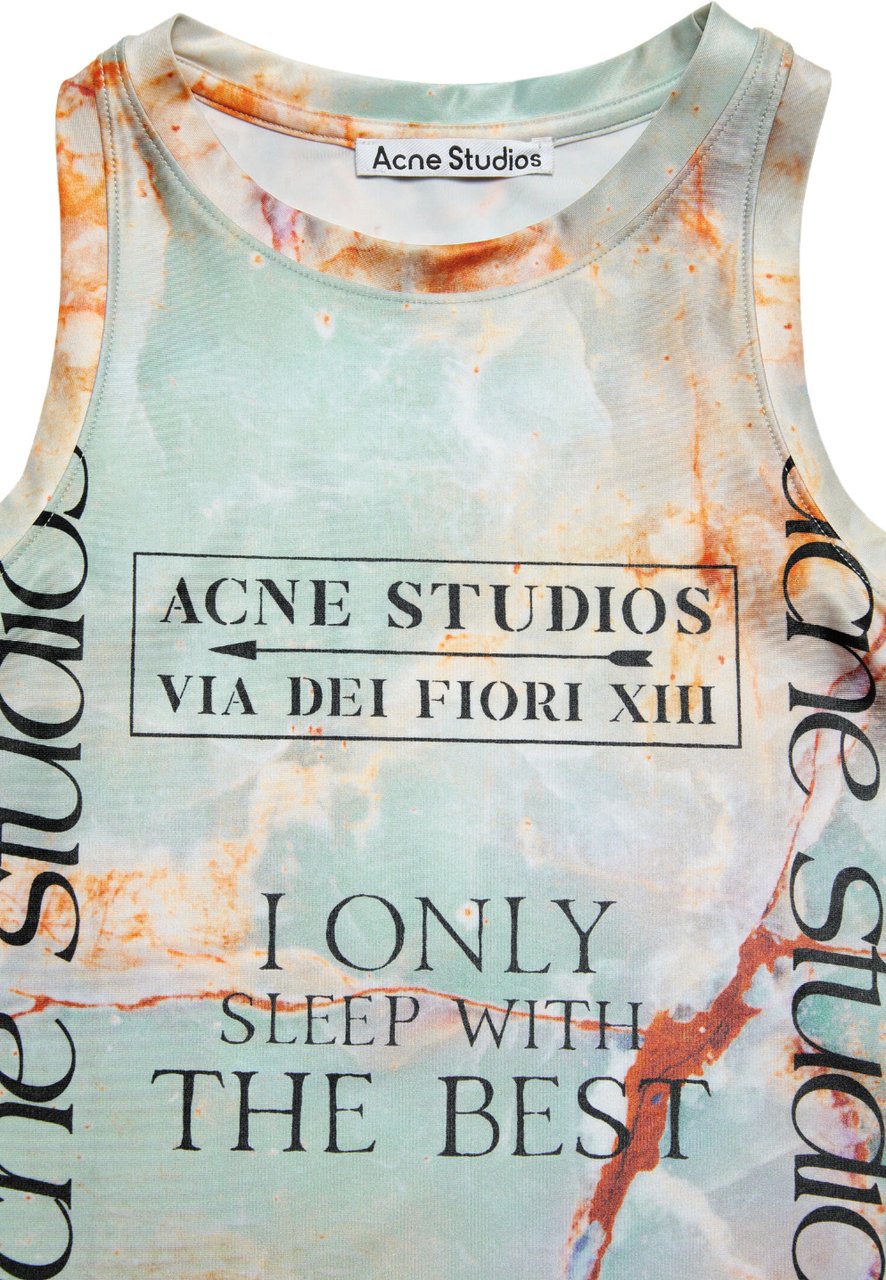 Acne Studios Tank Top Pastel Green/multicolor Groen