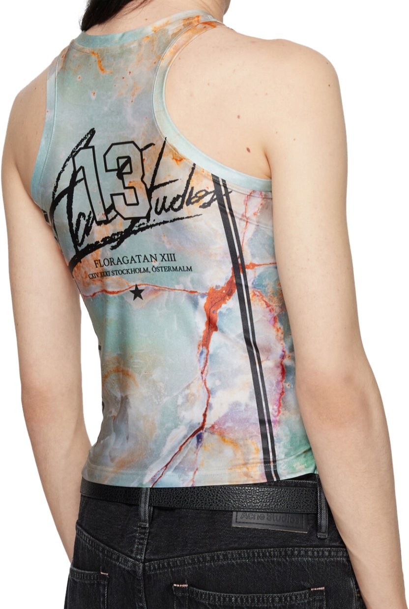 Acne Studios Tank Top Pastel Green/multicolor Groen