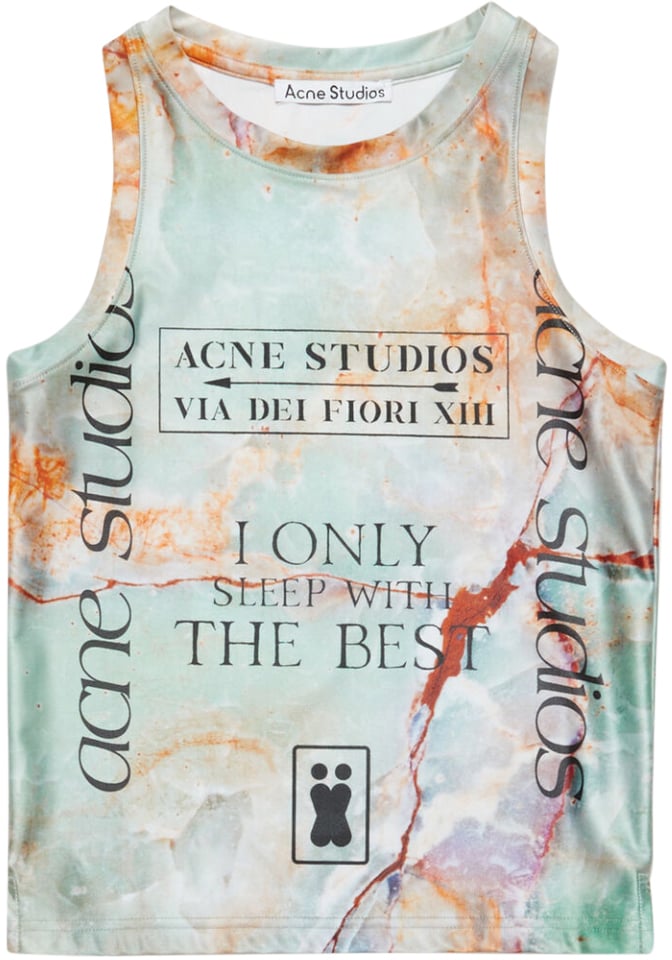 Acne Studios Tank Top Pastel Green/multicolor Groen